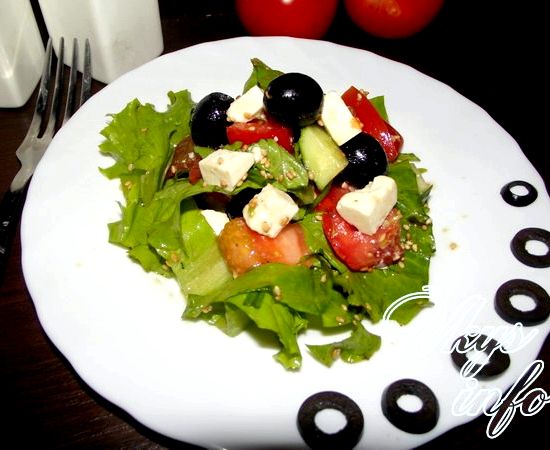 Греческий салат с сыром фета рецепт с фото