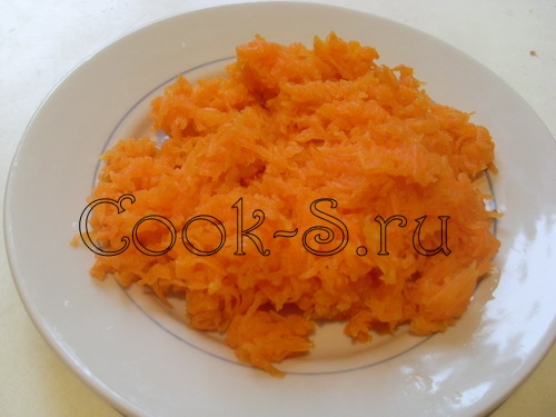салат подсолнух - натереть морковь