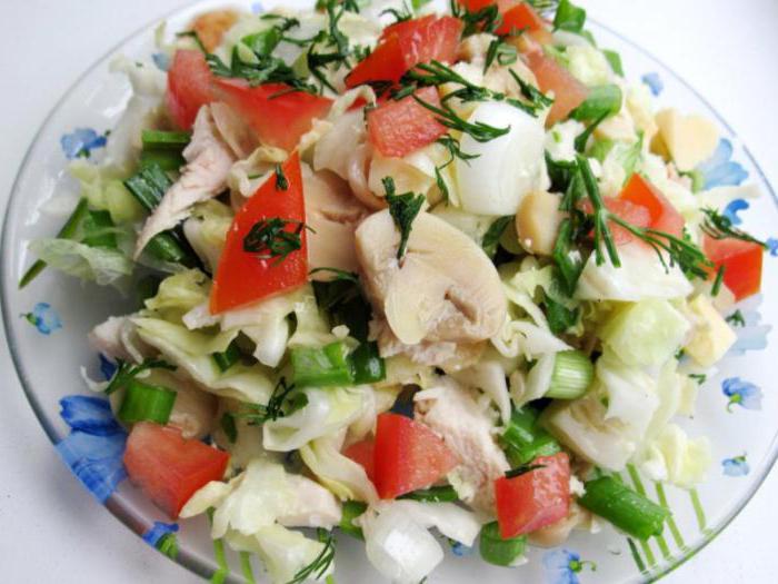диетический салат с куриной грудкой с фото