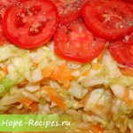 Сочный постный салат из белокочанной капусты