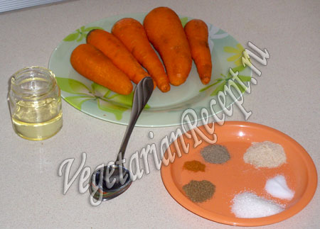 Продукты для моркови по-корейски