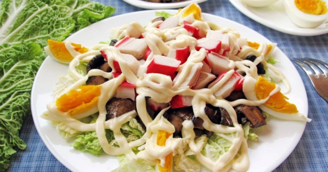 Салат с пекинской капустой и крабовыми палочками - вкусные и оригинальные рецепты на каждый день