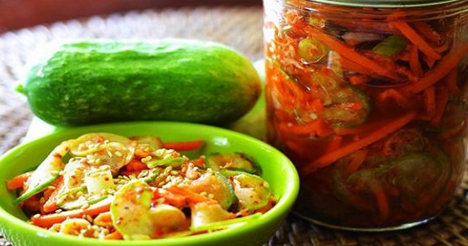 Салат из огурцов по корейски на зиму - вкусные и оригинальные рецепты пикантной закуски 