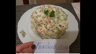 Салат оливье без мяса