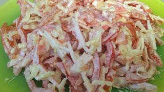 САМЫЙ ВКУСНЫЙ САЛАТ С КРАБОВЫМИ ПАЛОЧКАМИ 