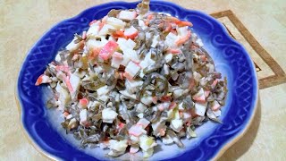 Салат с морской капустой и крабовыми палочками | Салат с морской капустой и яйцом