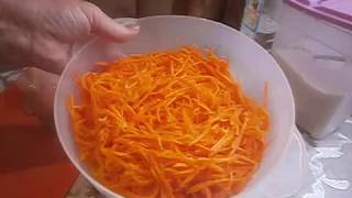 Салат с корейской морковкой и мясом