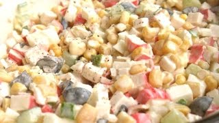 Вкуснейший салат из крабовых палочек!Imitation crabmeat salad