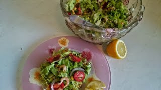 Салат с креветками Рецепт с кукурузой приготовить блюда на праздничный стол ужин вкусно и быстро