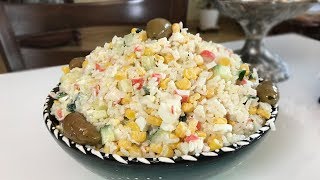 Салат с крабовыми палочками и кукурузой / Крабовый салат