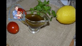 Заправка для овощного салата с оливковым маслом и соевым соусом