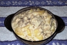 Вешенки с картошкой в сметане