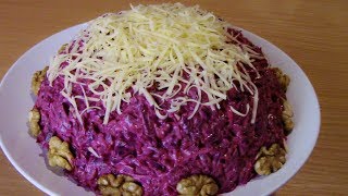 Салат свекольный с орехами и сыром!Салат из свеклы