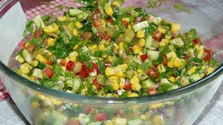 Постный салат быстрого приготовления "Радуга" Постные салаты рецепты.Салаты