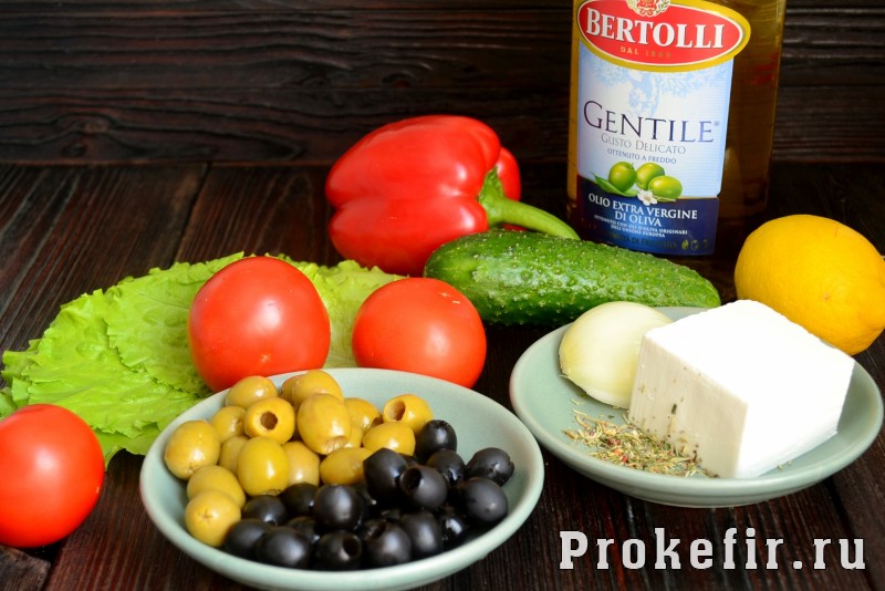 Греческий салат рецепт с фетаксой: фото 1