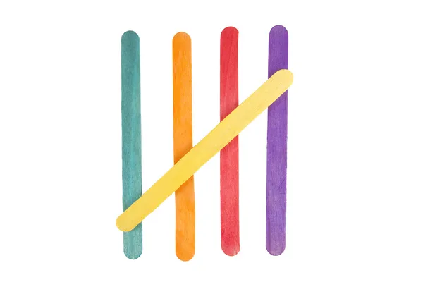 Цветные палочки от фруктовое мороженое — стоковое фото