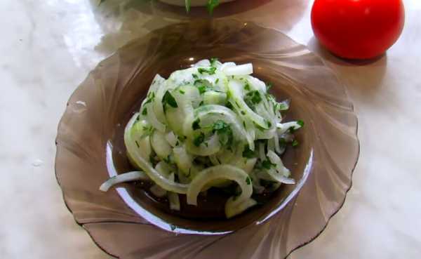 Маринованный лук для салата рецепт в уксусе быстрый рецепт за 5 минут