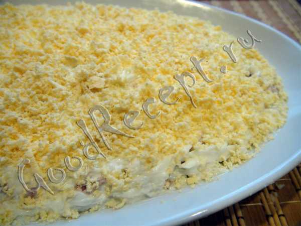 Рецепт салат мимоза с печенью трески рецепт с фото