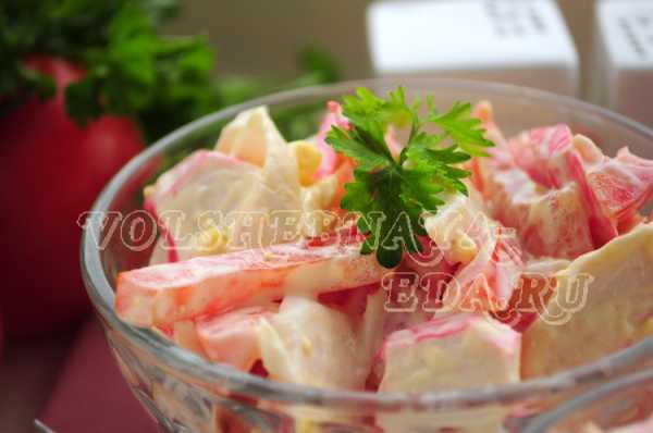 Салат красное море с крабовыми палочками рецепт с фото