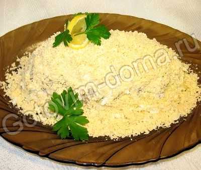 Салат мимоза рецепт с консервой и рисом